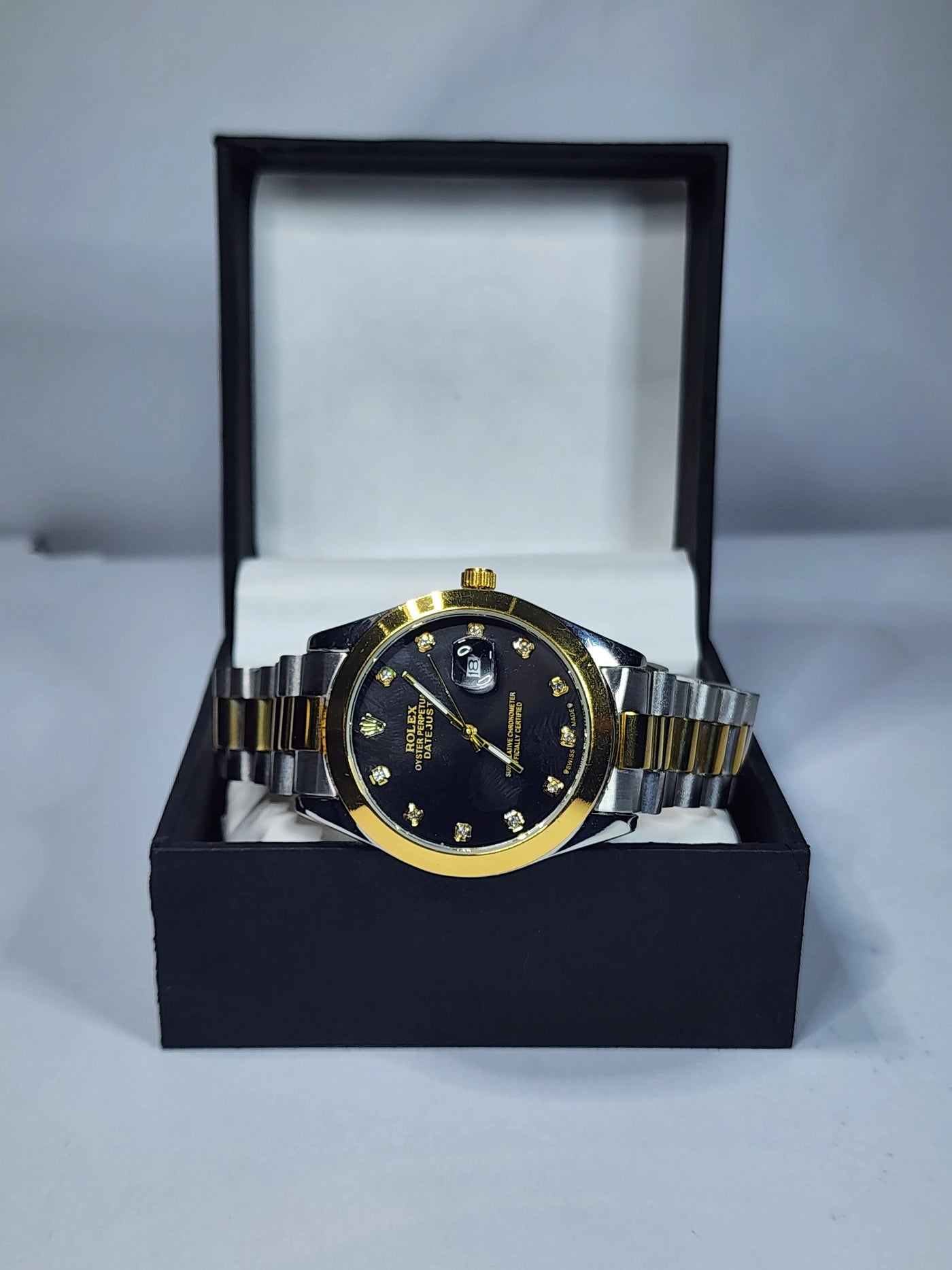 Rolex black dial with date