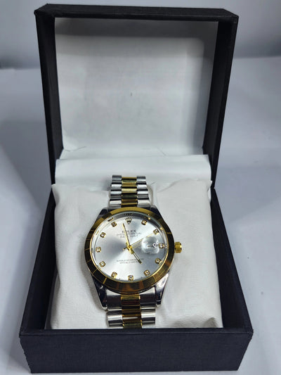 Rolex silver dial with date