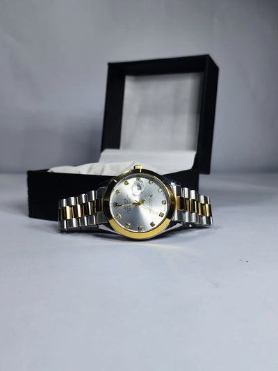 Rolex silver dial with date
