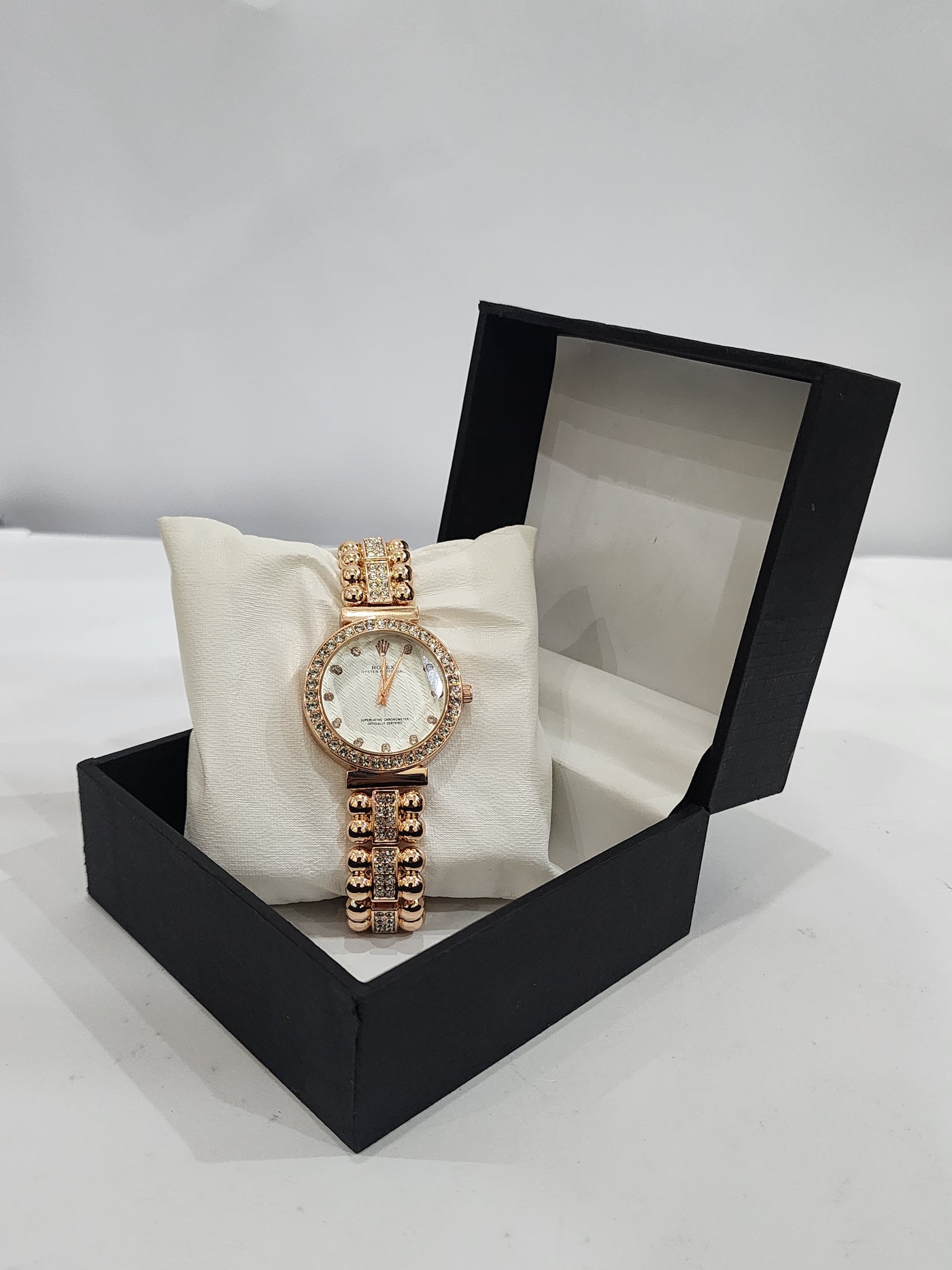 Rolex Rose Gold White Dial