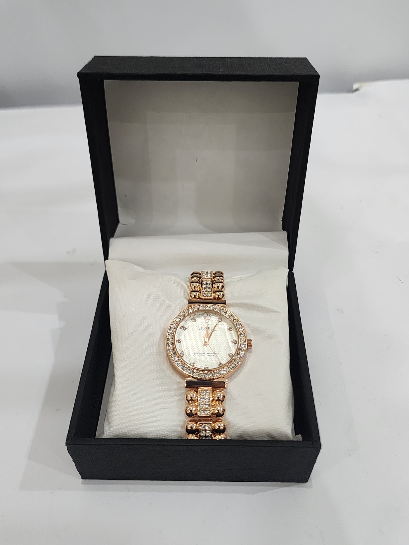 Rolex Rose Gold White Dial