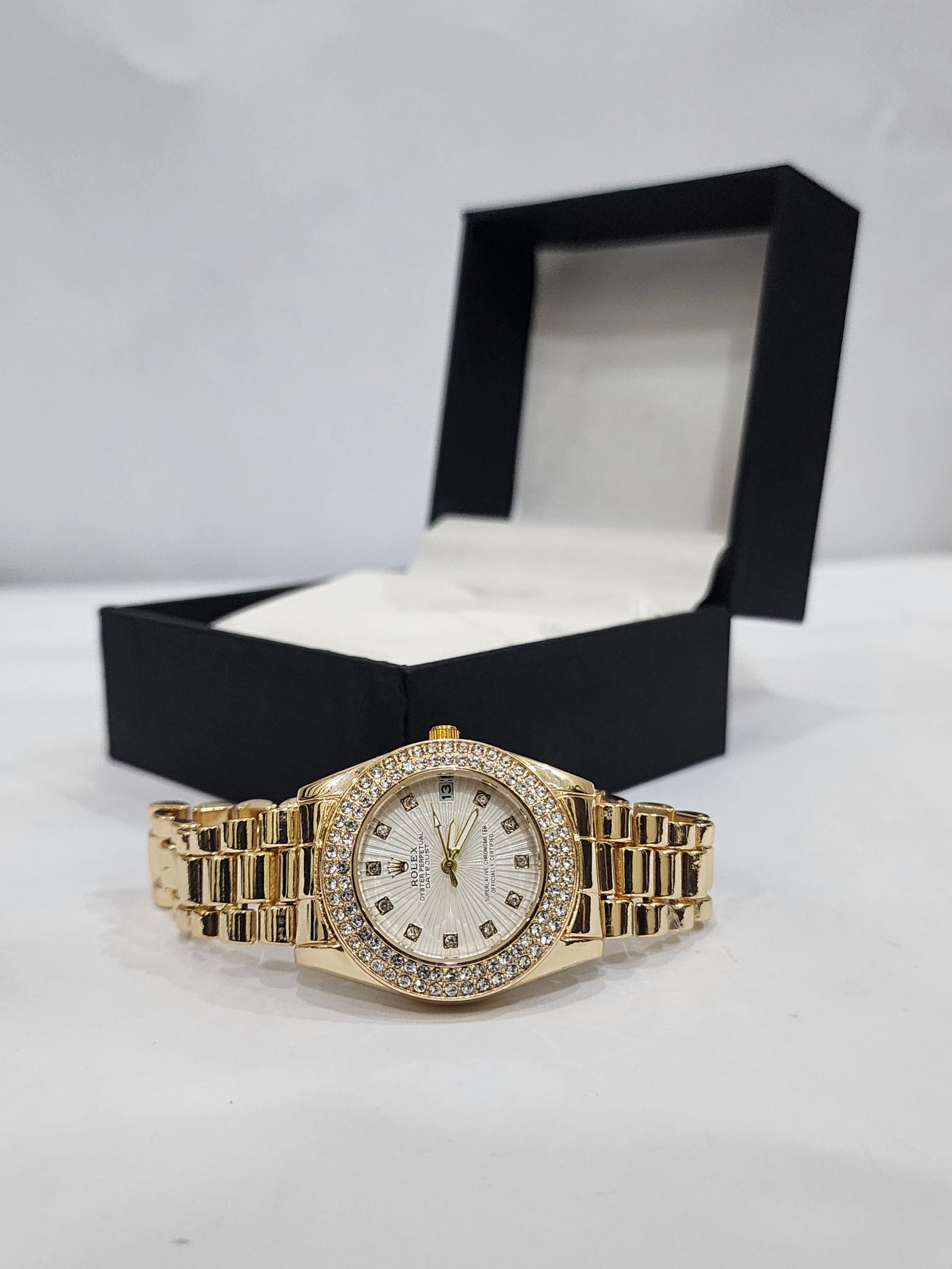 Rolex Women's Golden in White Dial