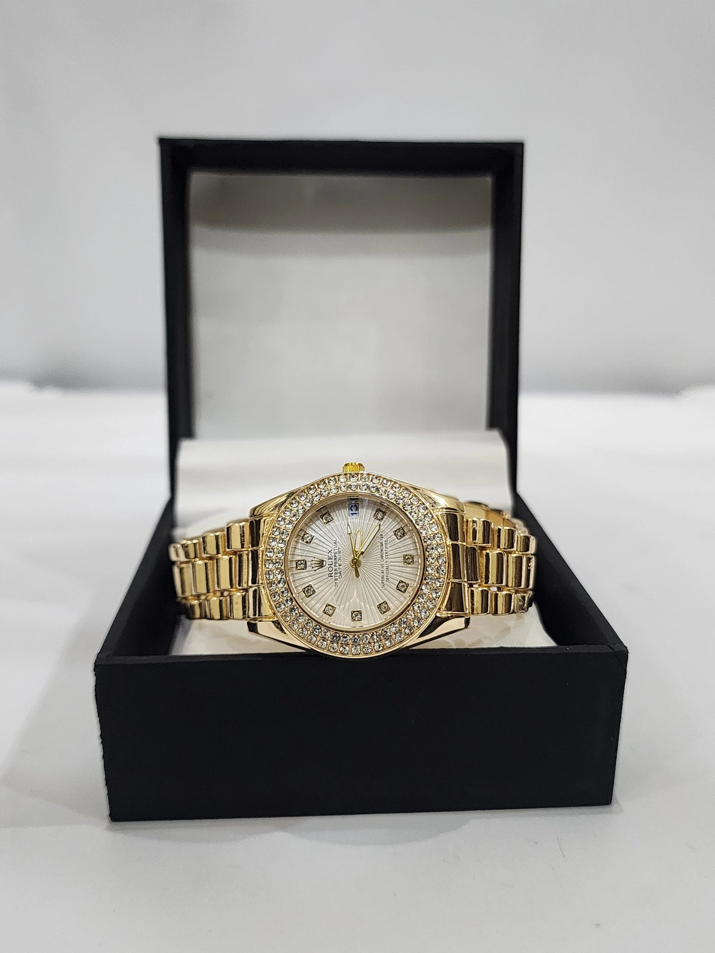 Rolex Women's Golden in White Dial
