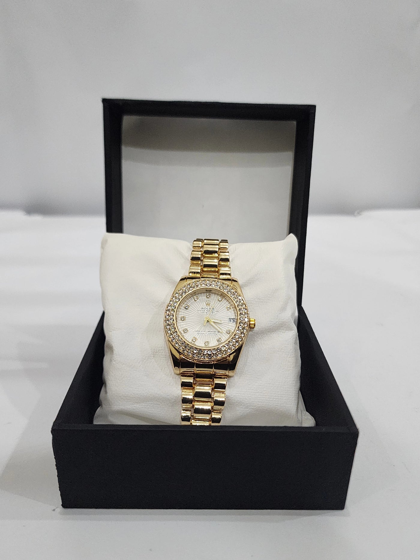 Rolex Women's Golden in White Dial