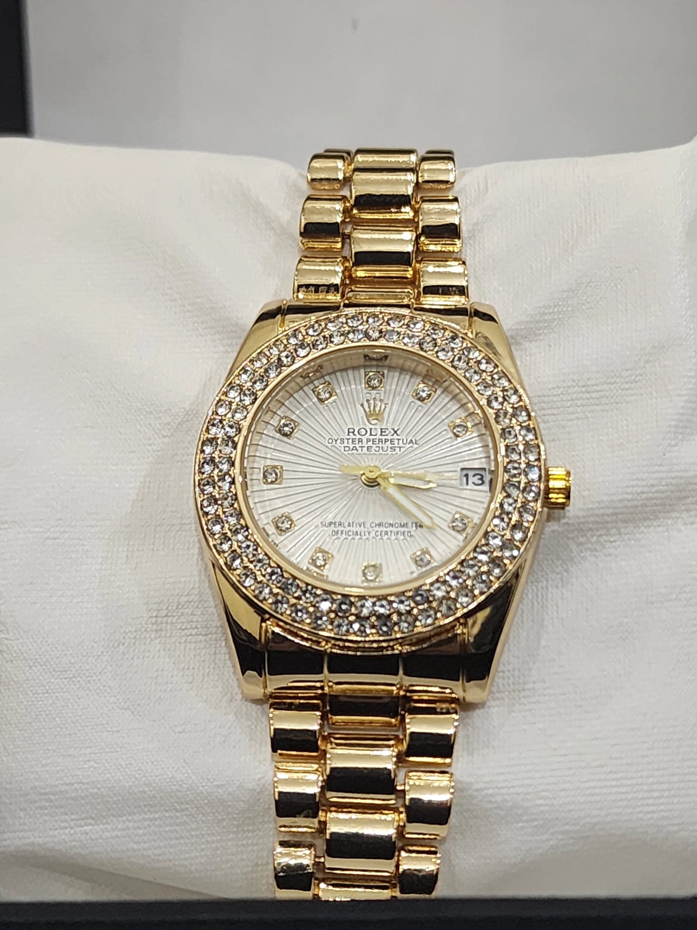 Rolex Women's Golden in White Dial