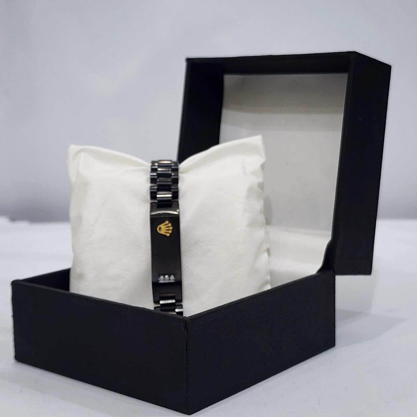 Rolex Black Stainless Steel Bracelet
