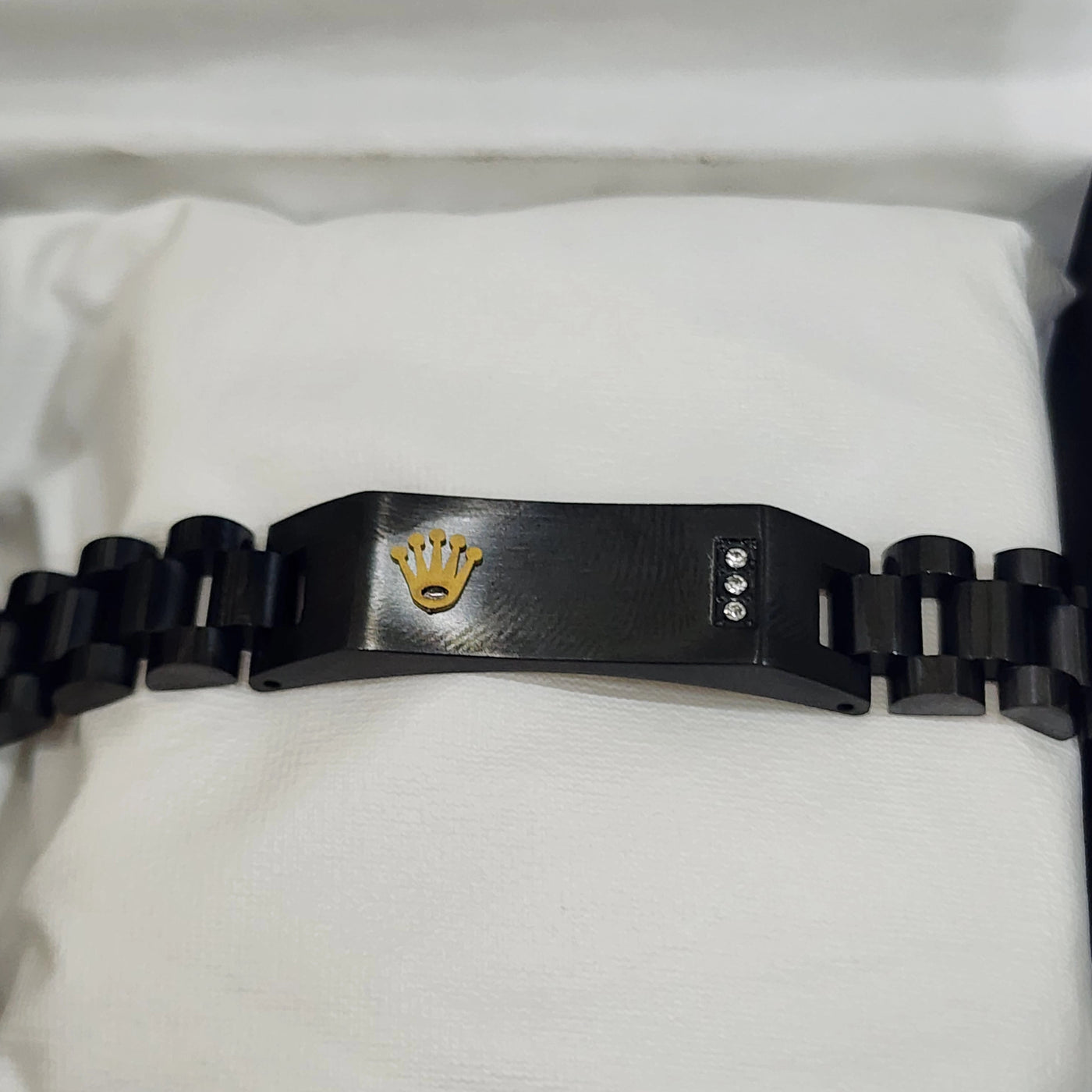 Rolex Black Stainless Steel Bracelet