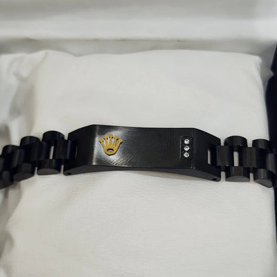 Rolex Black Stainless Steel Bracelet