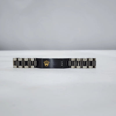 Rolex Black&Blue Stainless Steel Bracelet