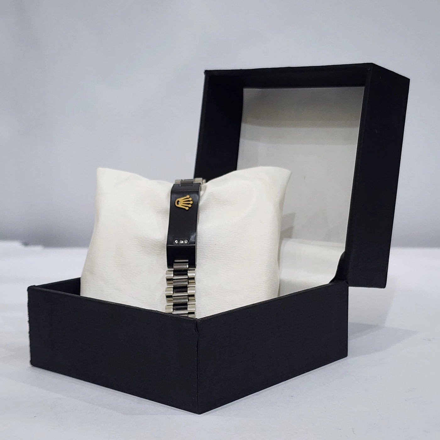 Rolex Black&Blue Stainless Steel Bracelet